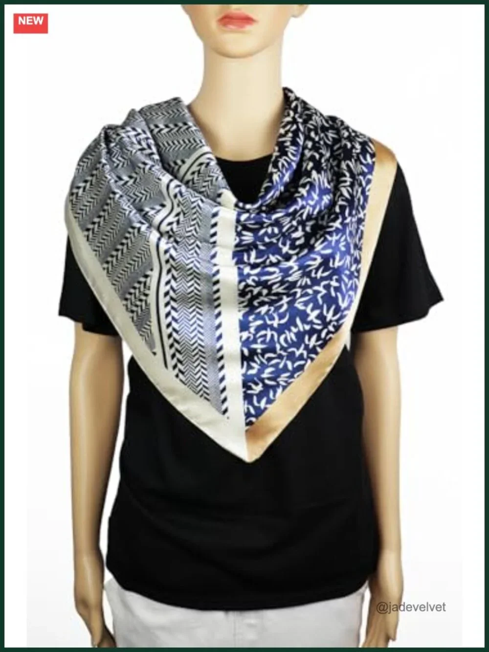 Satin Head Scarf for Women Silk Like Hair Wrap 35x35 in Square Bandana